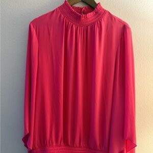 New York & Company Vibrant Pink Blouse
